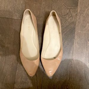 Nine West Speakup Flat in Nude Leather